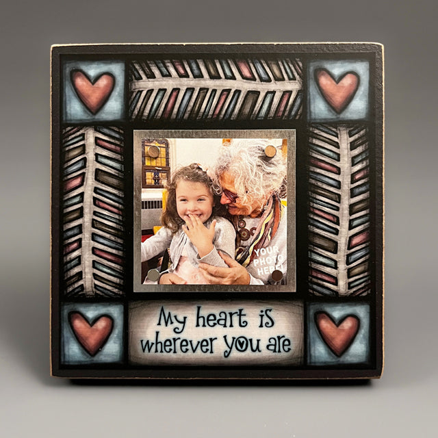 My Heart Small Wood Frame