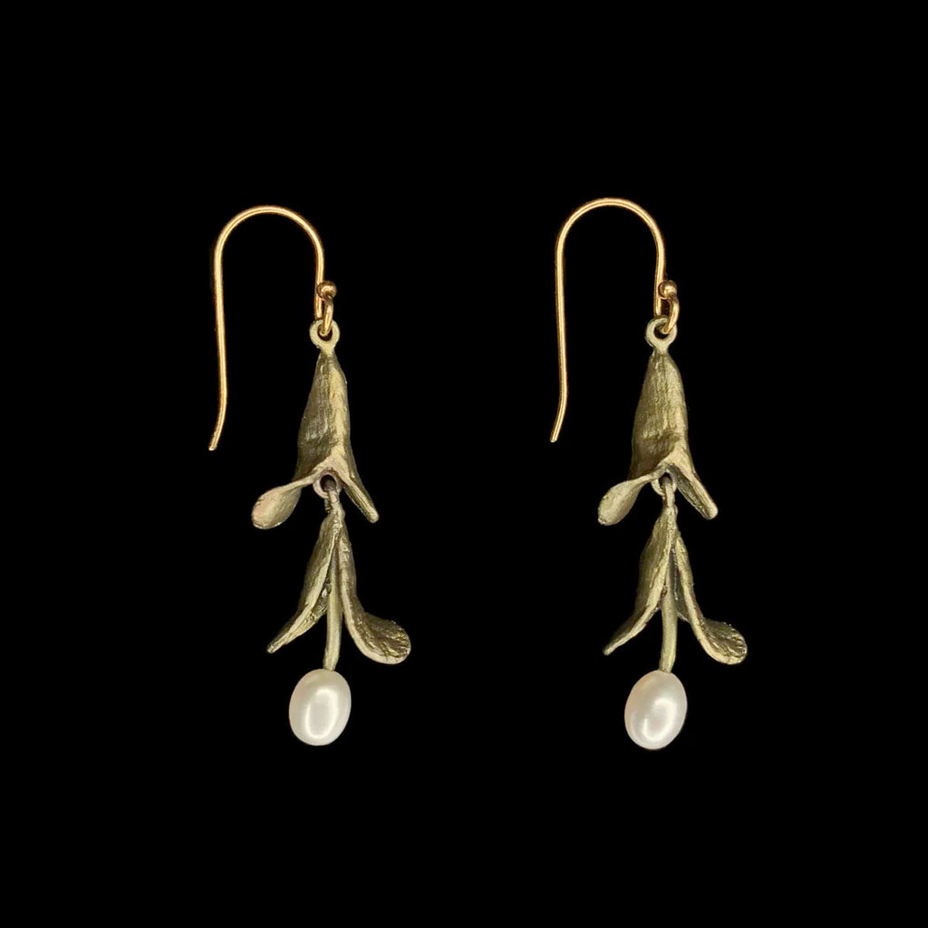 Spiral Post Dangle Wire Earrings by Michael Michaud