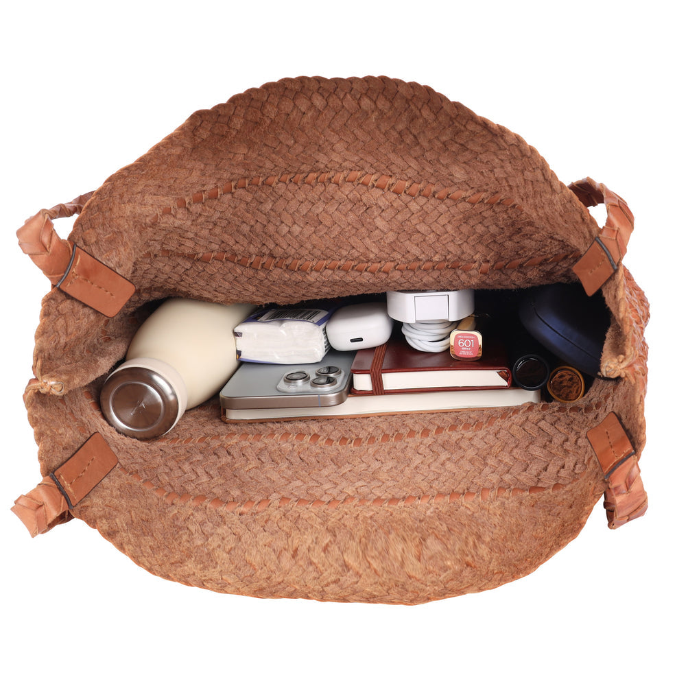 Studio Leather Tote in Mineral