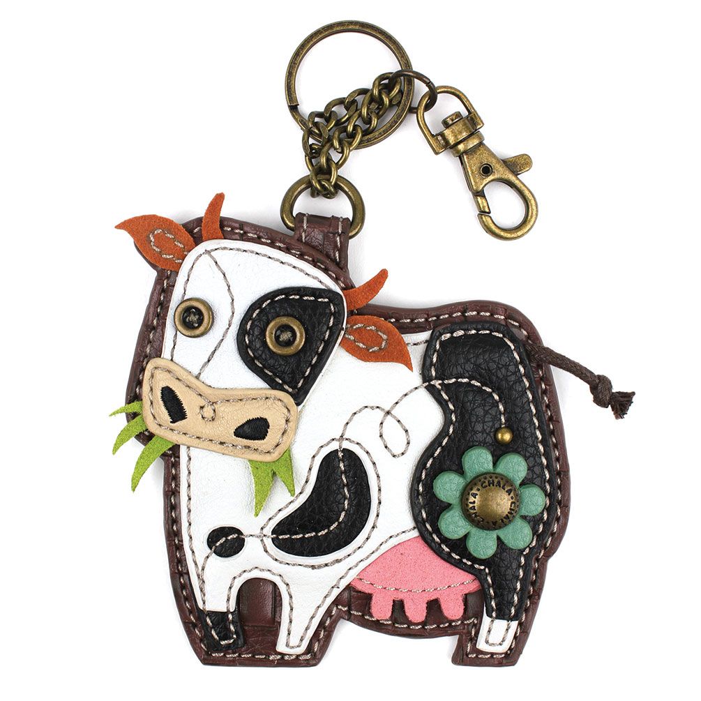 Cow Coin Purse and Key Chain by Chala