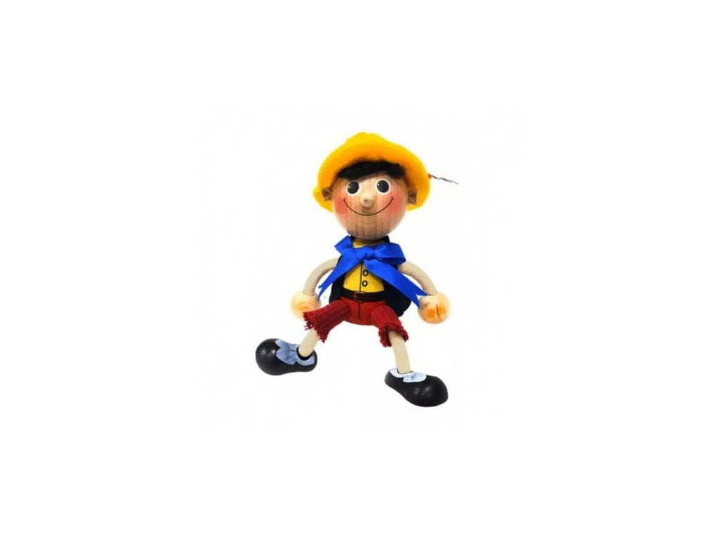 Pinocchio with Yellow Hat Handcrafted Wooden Jumpie