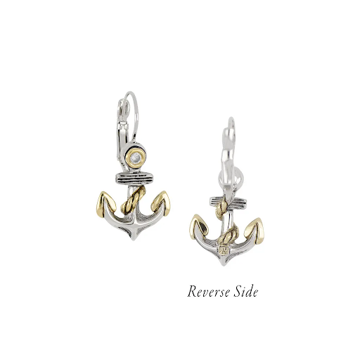 Ocean Images Seaside - Anchor Earrings by John Medeiros