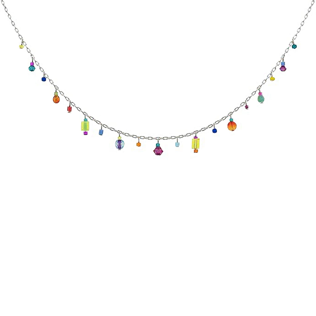 Multi Color Delicate Necklace by Firefly Jewelry