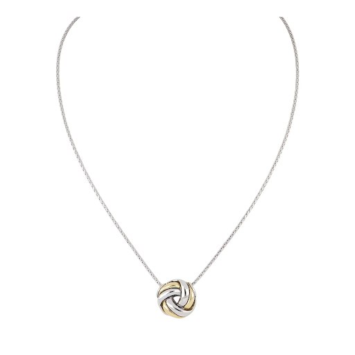 Infinity Love Knot Collection - Two-Tone Slider Necklace by John Medeiros