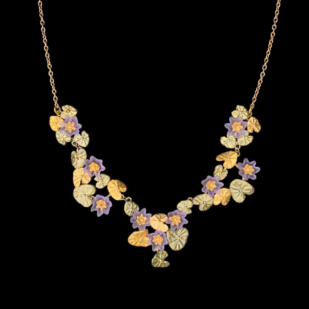 Giverny 16 Inch Bronze Adjustable Statement Necklace by Michael Michaud