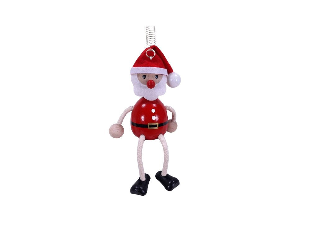 Santa with Hat Handcrafted Wooden Jumpie