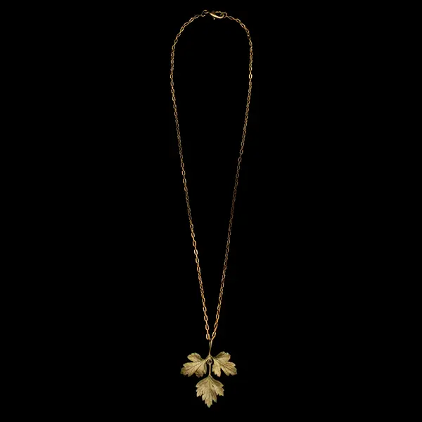 Petite Herb - Parsley 16 Inch Adjustable Pendant Necklace by Michael Michaud