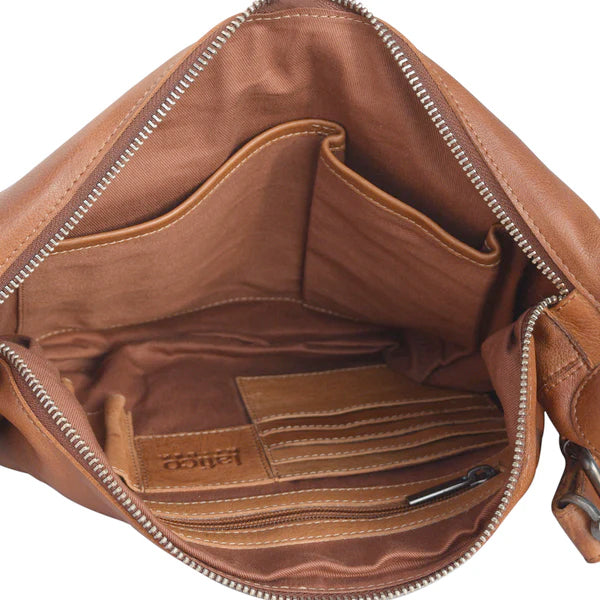 Callie Leather Sling and Crossbody in Cognac