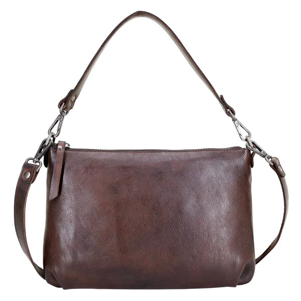Stevie Leather Crossbody in Brown