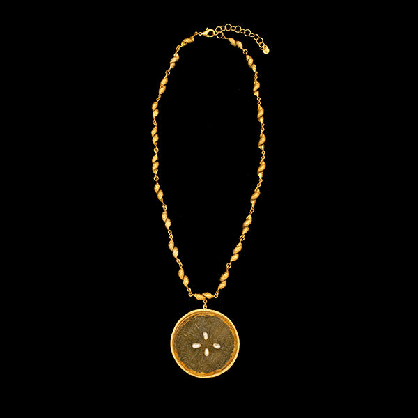 Citrus 16 Inch Adjustable Orange Necklace by Michael Michaud
