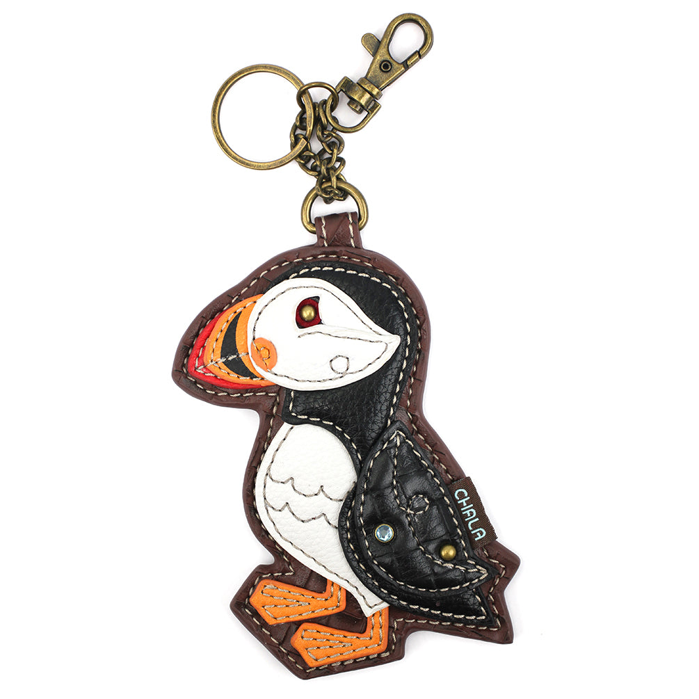 Puffin Coin Purse and Key Chain by Chala