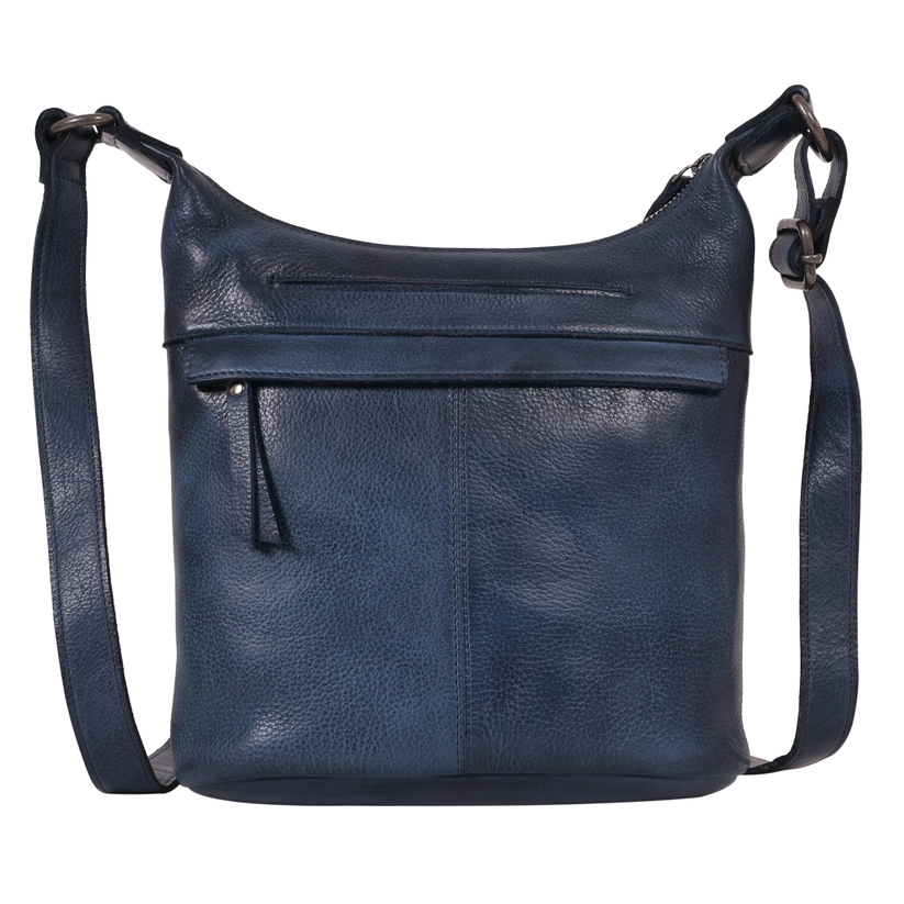 Kerry Leather Crossbody in Indigo