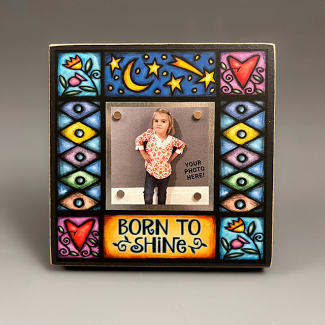 Born to Shine Small Wood Frame