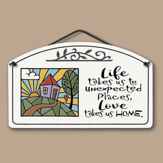 Love Takes Us Home Large Arch Ceramic Tile