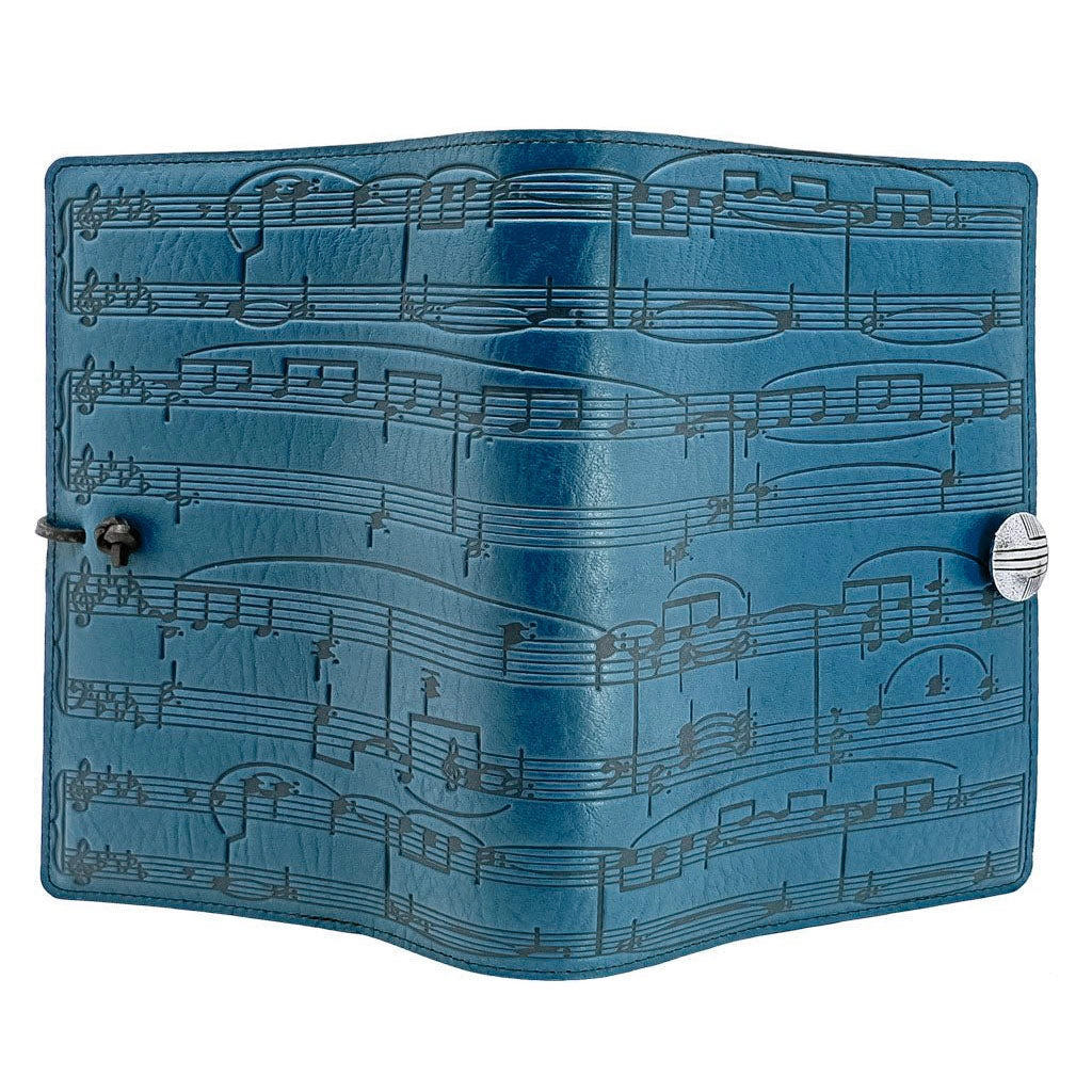 Sheet Music Large Leather Journal in Blue