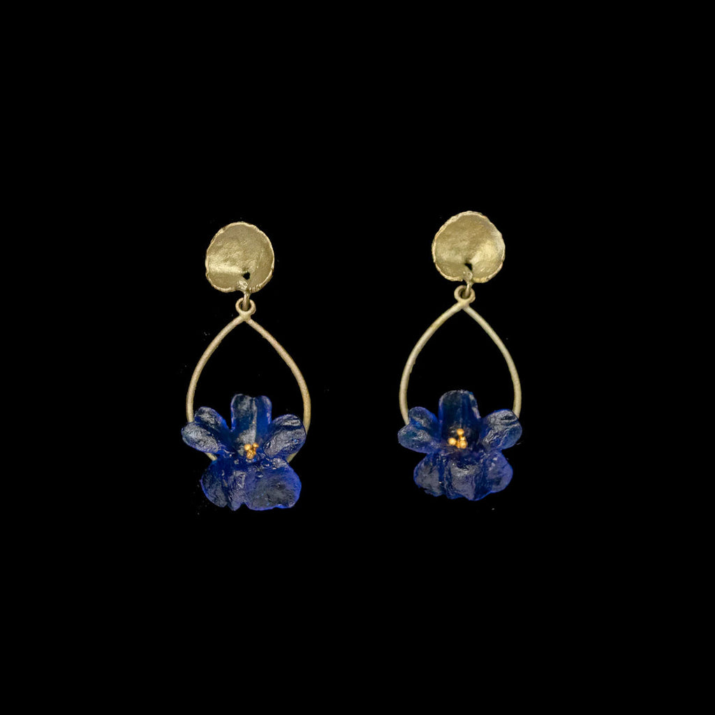 Wild Violet Oval Post Earrings by Michael Michaud