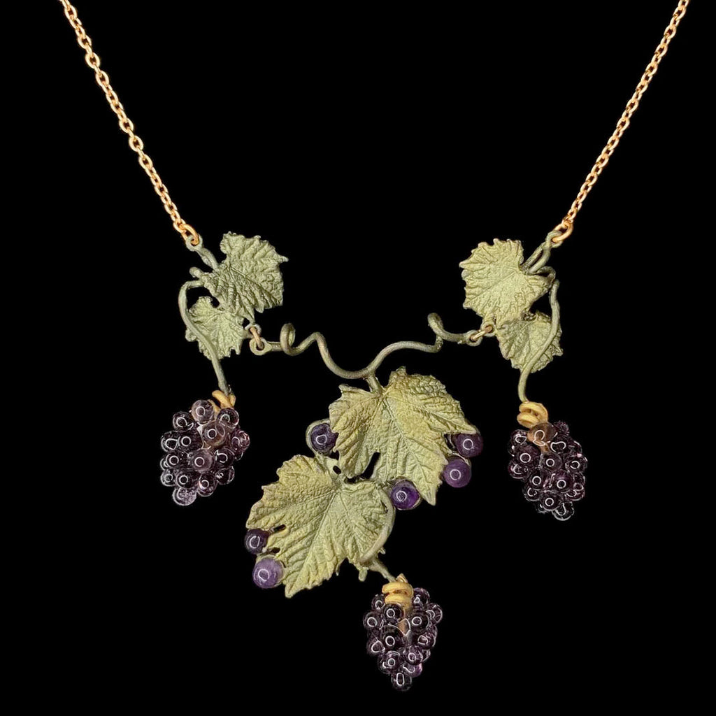Wild Grape 16 Inch Adjustable Statement Necklace by Michael Michaud