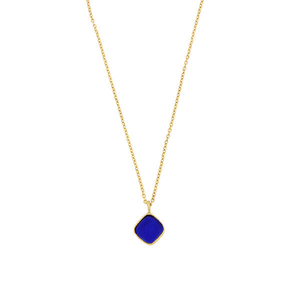 Bubble Diamond 16 Inch Adjustable Pendant Necklace - Cobalt by Michael Michaud