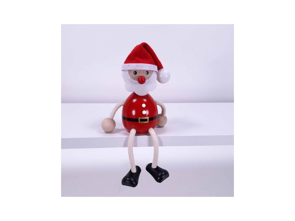 Santa with Hat Handcrafted Wooden Figure