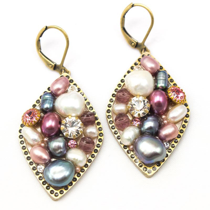 Constellation Medium Diamond on Wire Earrings by Michal Golan