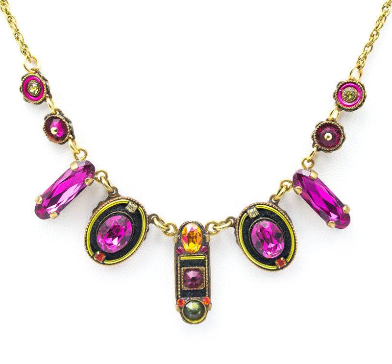 Ruby La Dolce Vita Oval Necklace by Firefly Jewelry
