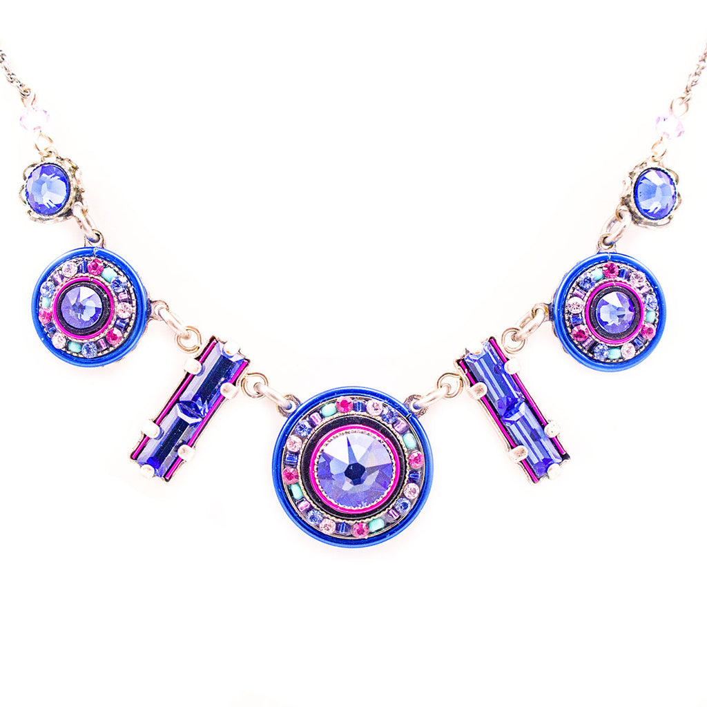 Sapphire La Dolce Vita Circles Necklace by Firefly Jewelry