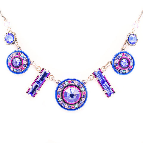 Sapphire La Dolce Vita Circles Necklace by Firefly Jewelry