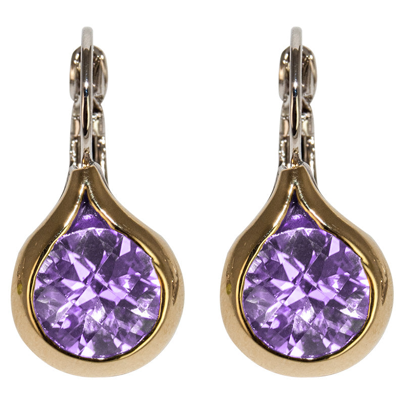 Lavender Vista French Wire Clip Earrings by John Medeiros