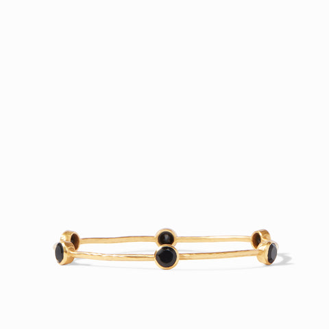 Milano Bangle Gold Obsidian Black - Medium by Julie Vos