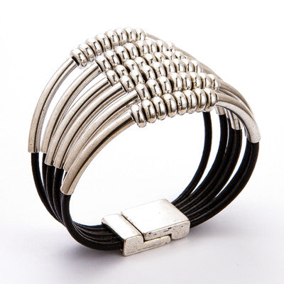 Divine Beauty Leather Bracelet