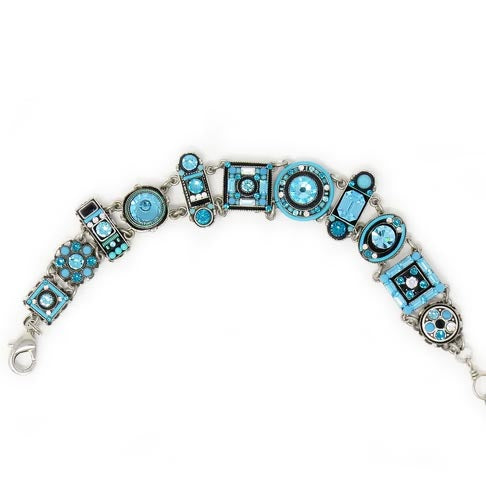 Turquoise La Dolce Vita Crystal Bracelet by Firefly Jewelry