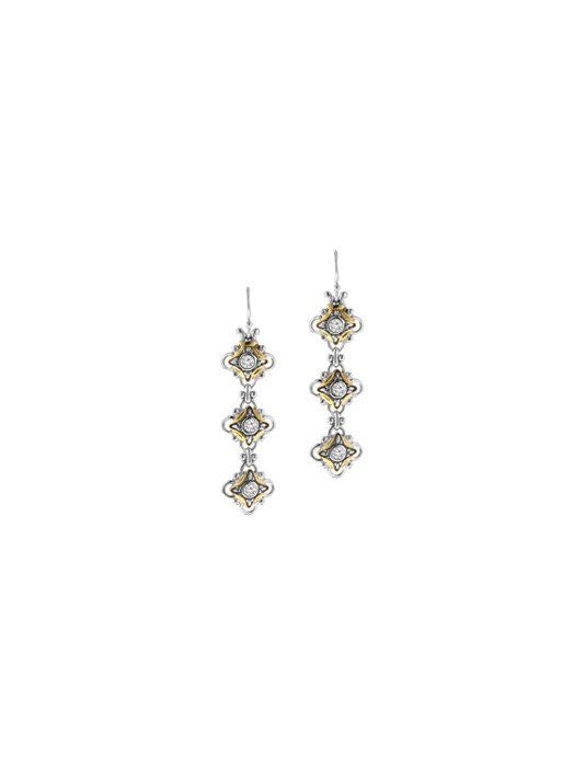 O-Link Collection 3 Drop CZ Fish Hook Earrings by John Medeiros