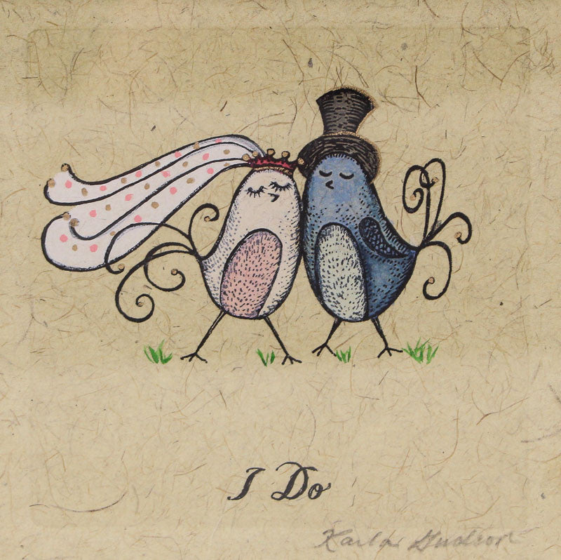 I Do, Woman and Male Watercolor by Karla Gudeon