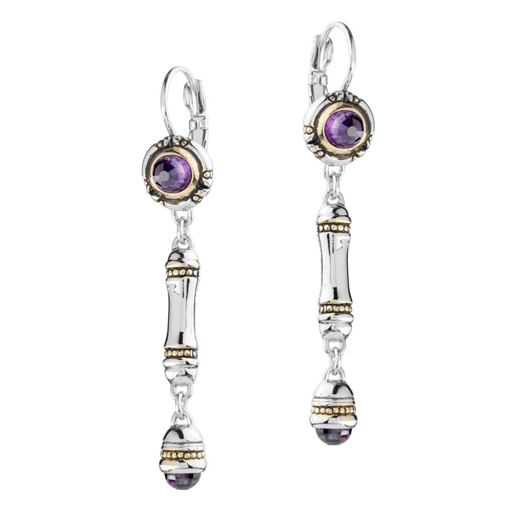 Amethyst Canias Cor Collection Dangle Drop Earrings by John Medeiros