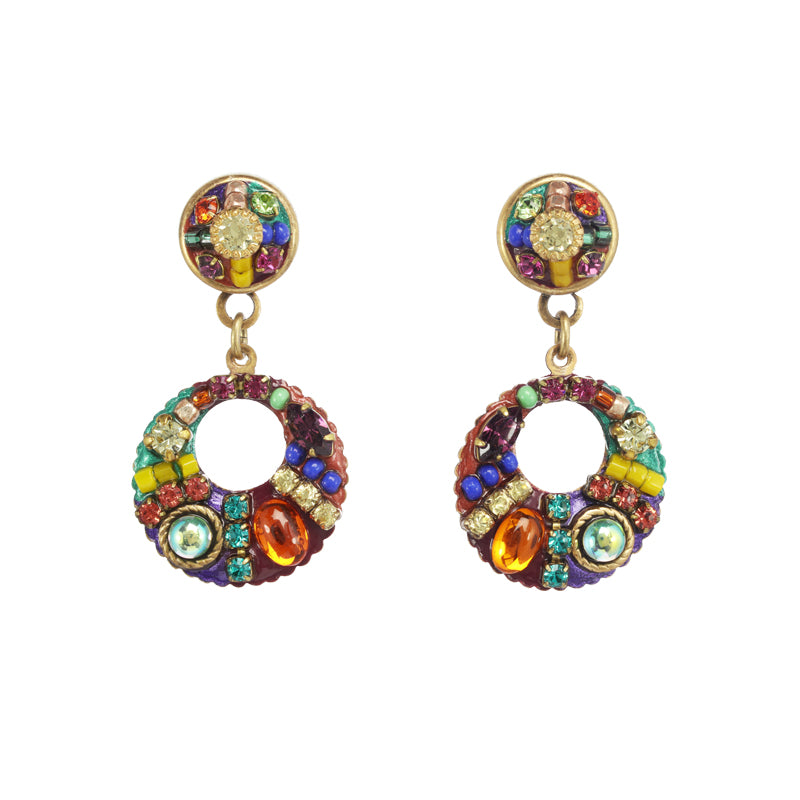 Multi Bright Tiny Hoop Earrings