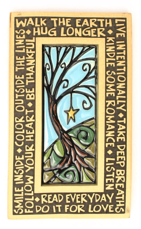 Walk the Earth, Hug Large Thick Ceramic Tile