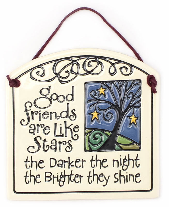 Good Friends Like Stars Ceramic Tile