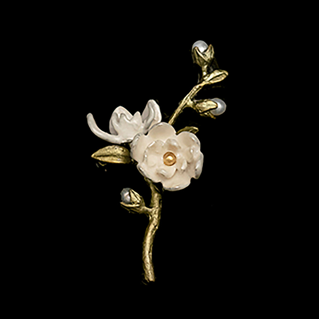Magnolia Flower Statement Brooch By Michael Michaud