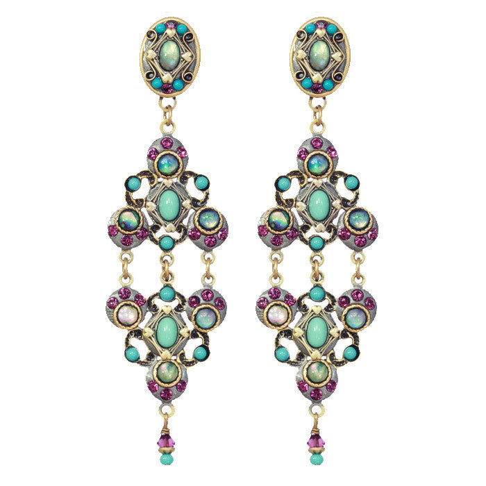 Turkish Bazaar Three Drop Earrings by Michal Golan