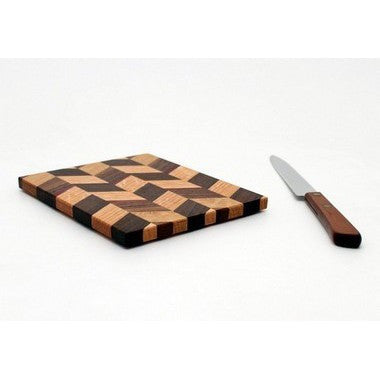 Large Checkered Trivet in Oak - Size 5"x6"