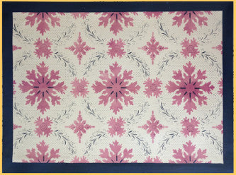 Humphries House Floorcloth with Border in Sage Green - Size 32'' x 52''