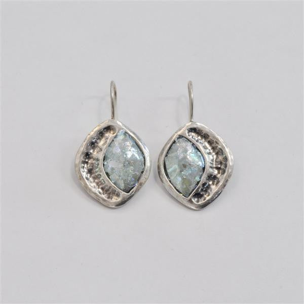 Eclipse Patina Roman Glass Earrings