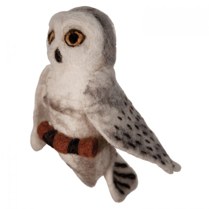 Snowy Owl Wool Ornament