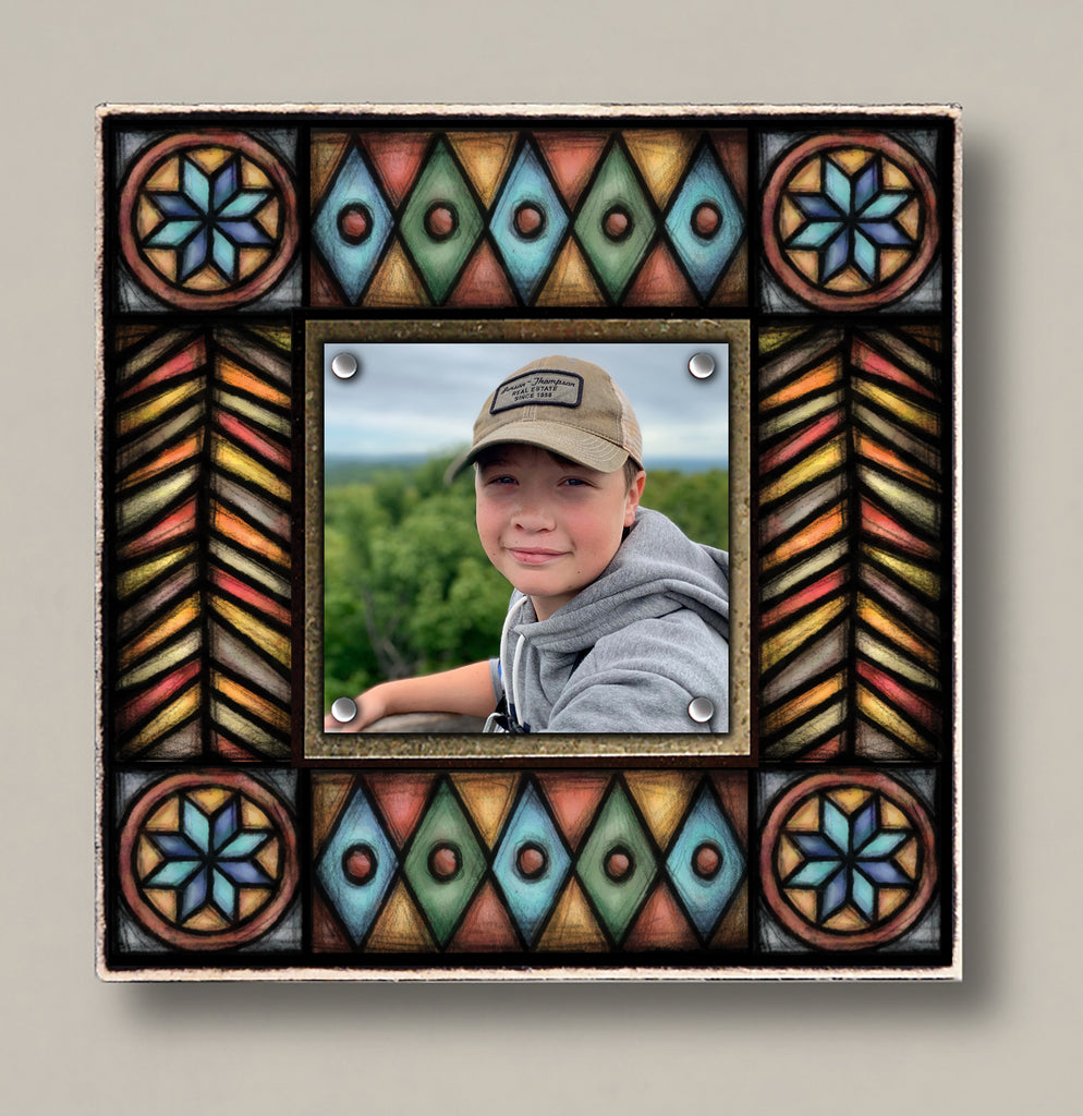 Brown Motif Small Frame