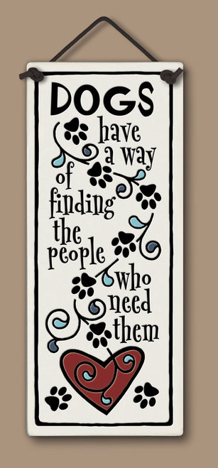 Dogs Find Large Tall Ceramic Tile