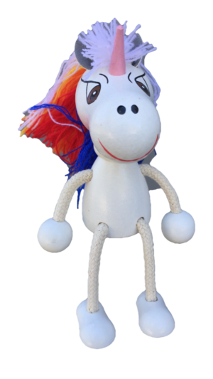 Unicorn (Fantasy) Handcrafted Wooden Figurine Jumpie