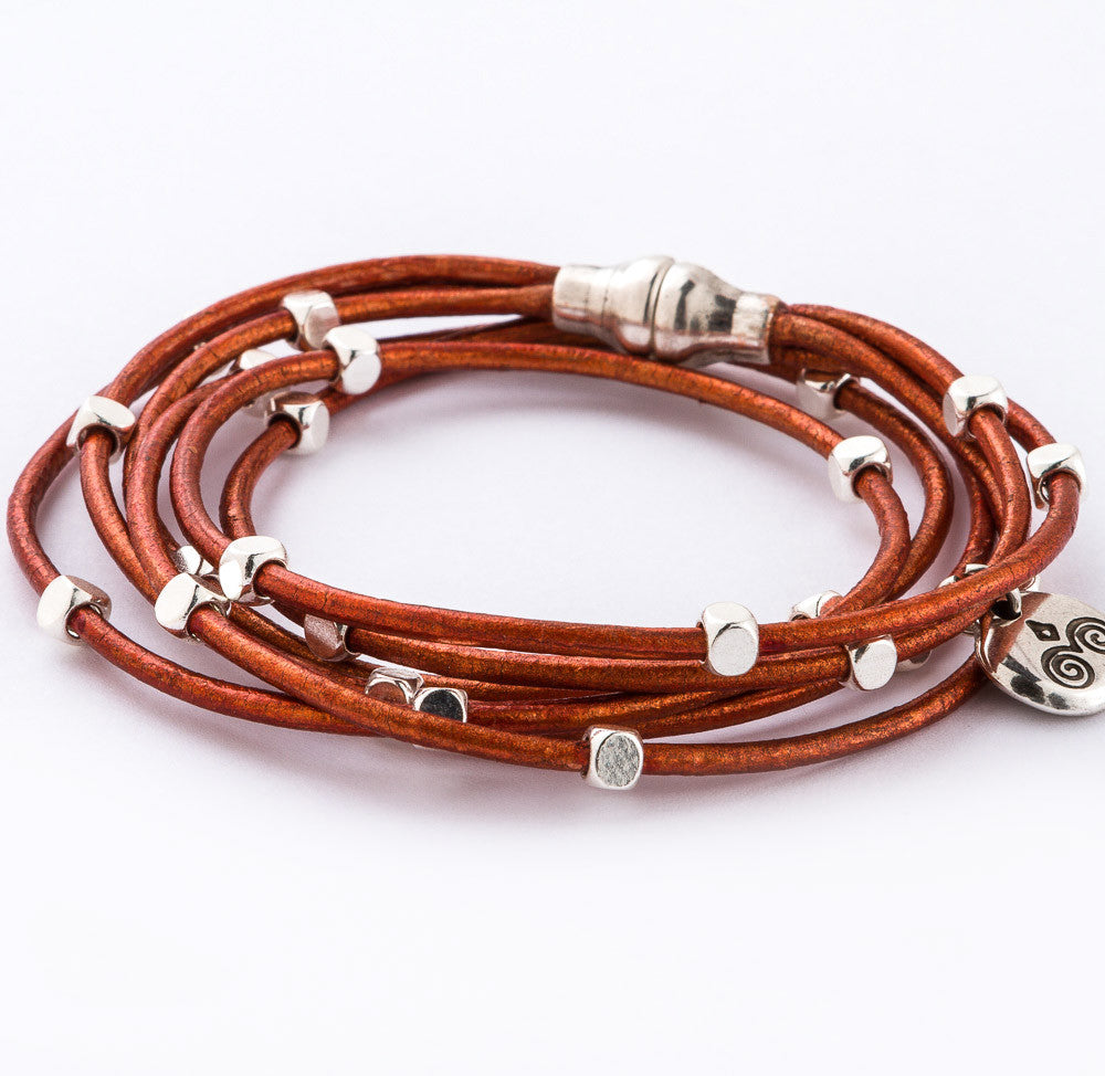 Spunky Leather Wrap Bracelet