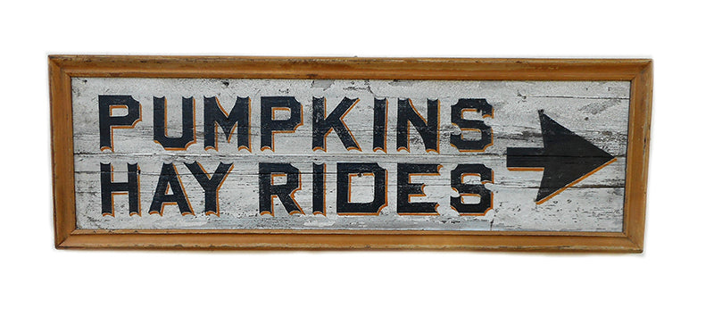 Pumpkins Hay Rides with Arrow Americana Art