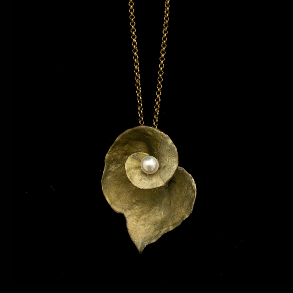 Spiral Geranium 24'' Adj. Pendant on Chain By Michael Michaud