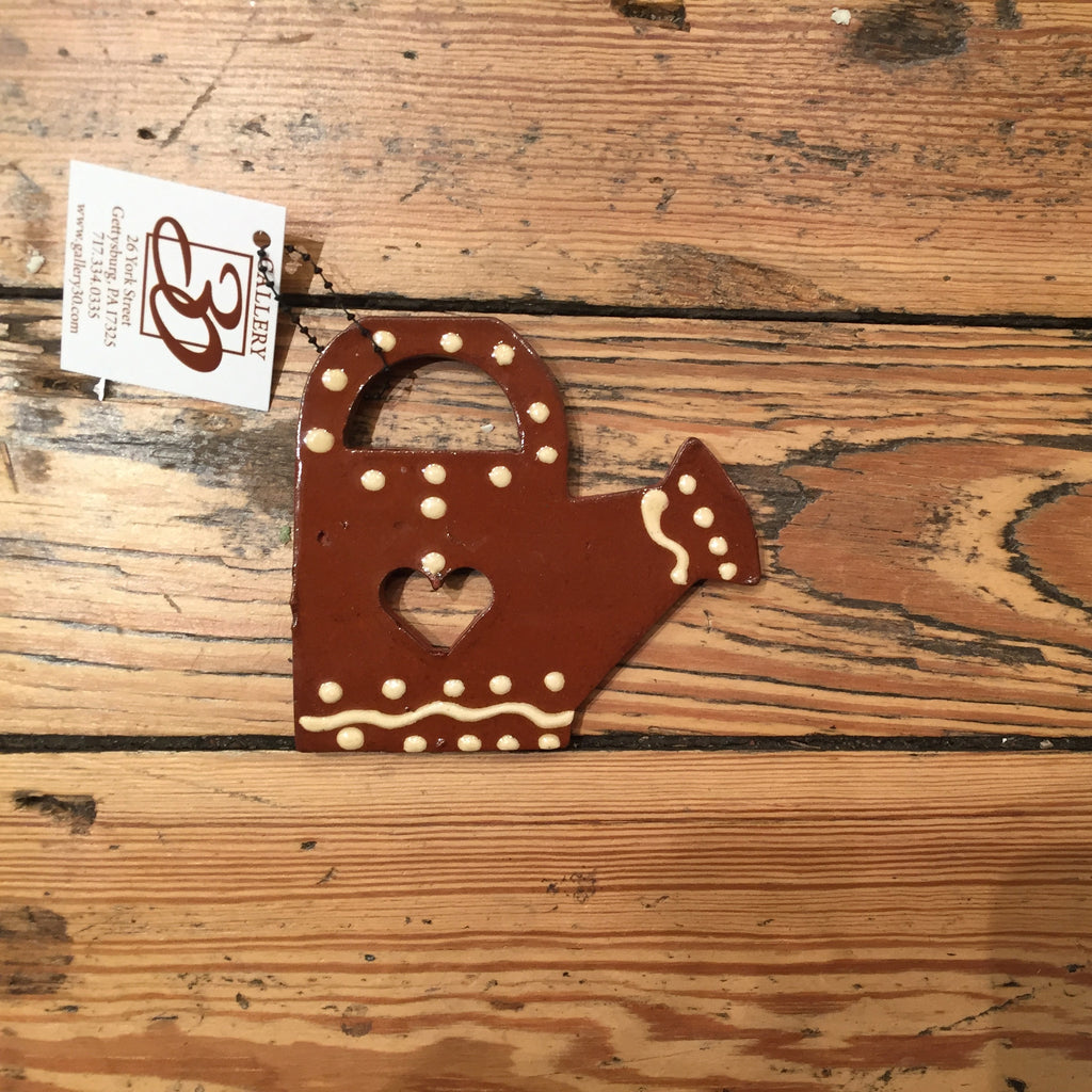 Brown Watering Can Ornament